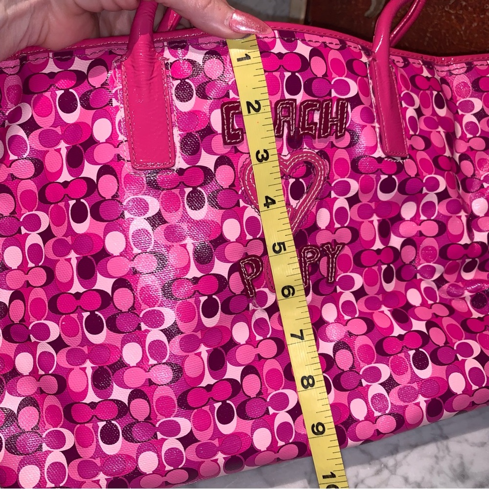 💕COACH POPPY TOTE💕BEAUTIFUL BRIGHT HANDBAG💕SUPER CLEAN!! - Picture 12 of 13